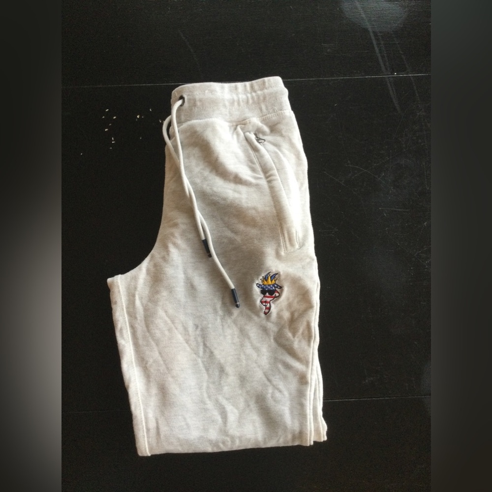 Goat USA Mens Joggers style sweatpants, XS, light grey